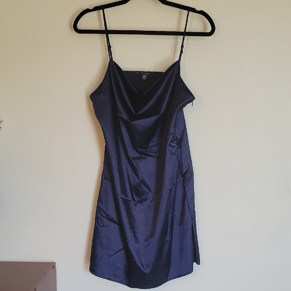 Elegant Navy Blue Slip Dress